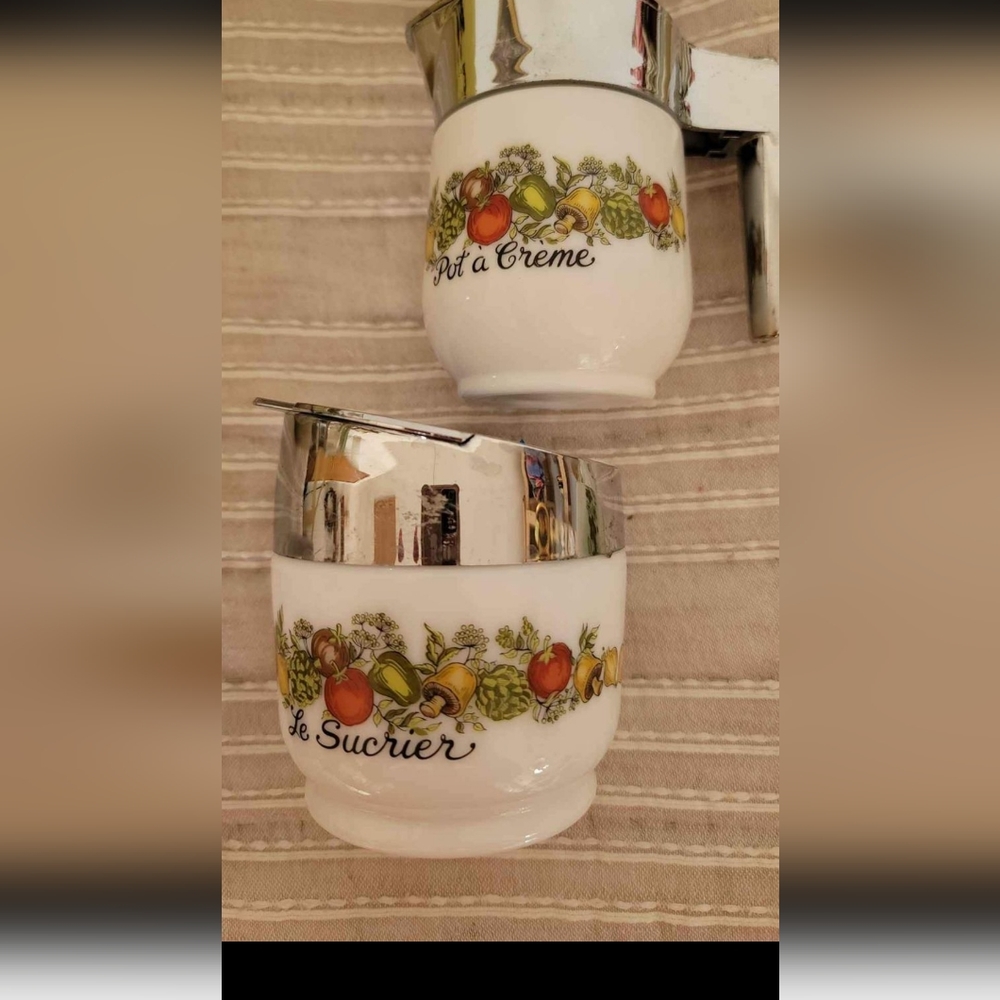 Gemco Spice Of Life Cream and Sugar Set